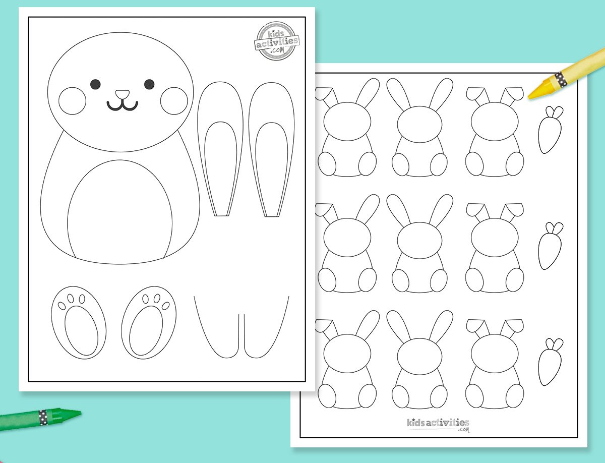 Modèle de lapin super mignon à imprimer !