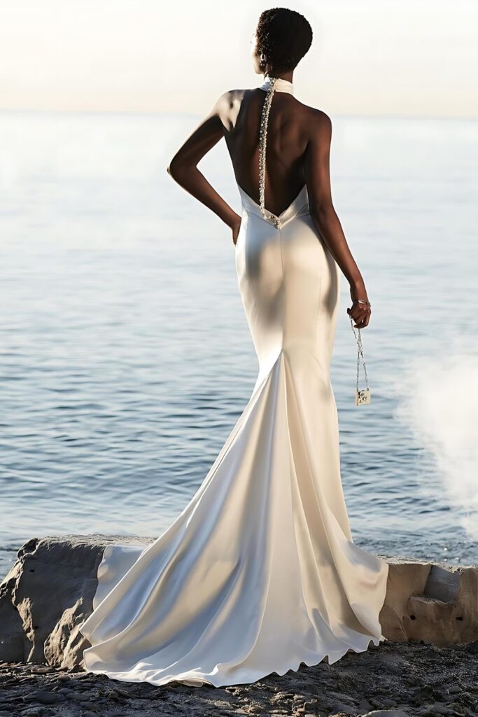 robe de mariée dos nu digne d'une reine