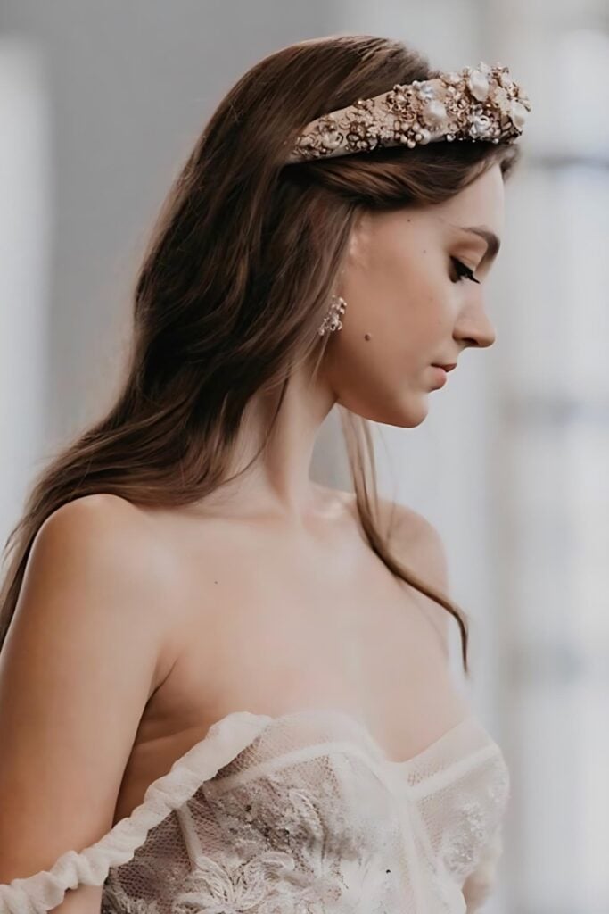 Couronne de mariée vintage