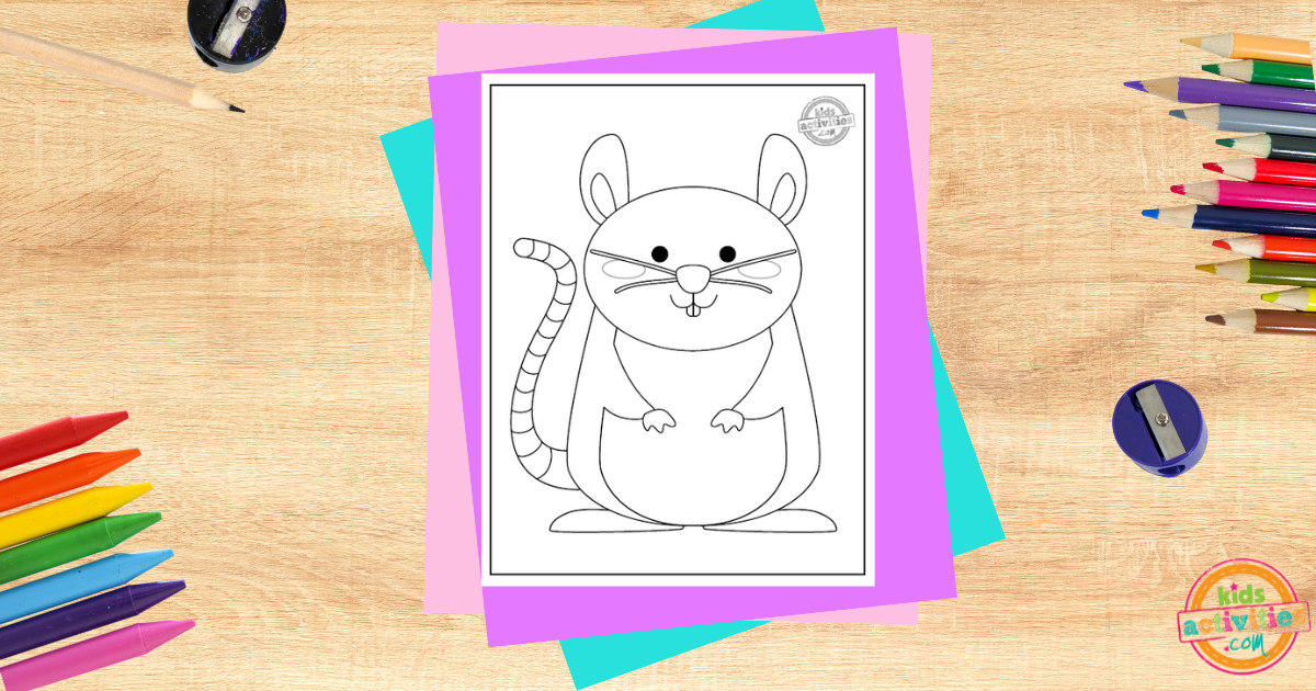 Coloriage de rat imprimable