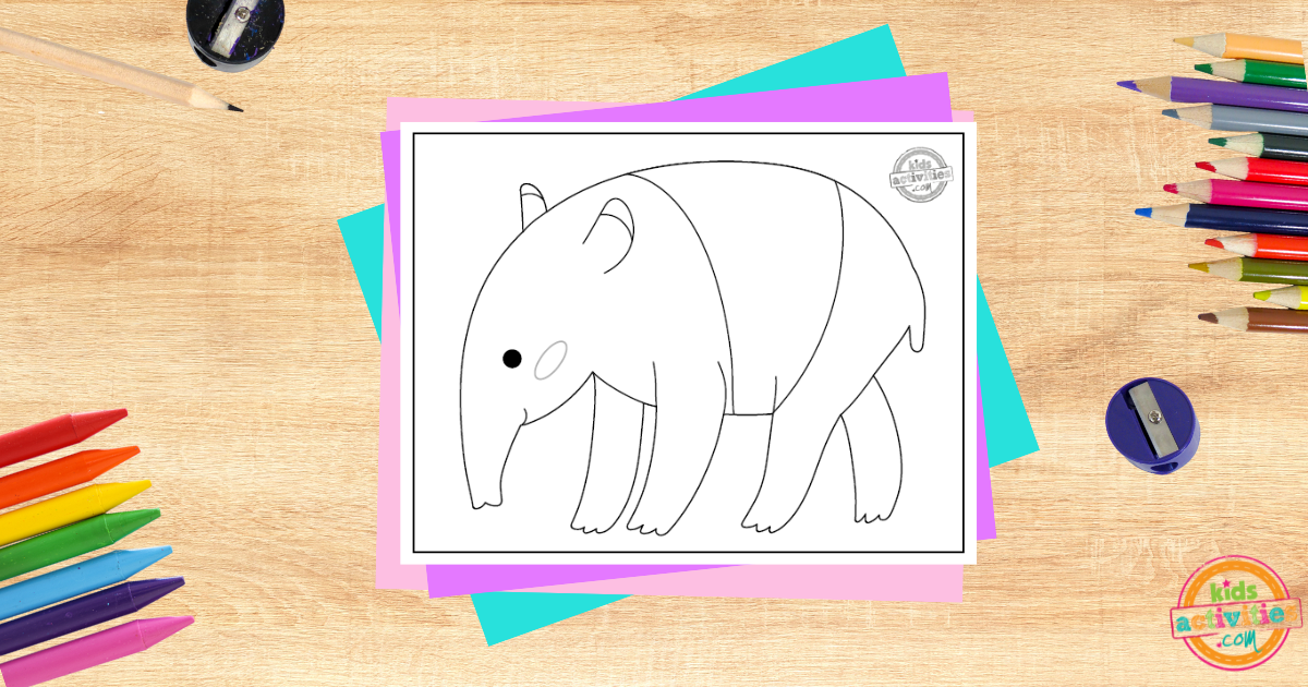 Coloriage Tapir gratuit à imprimer