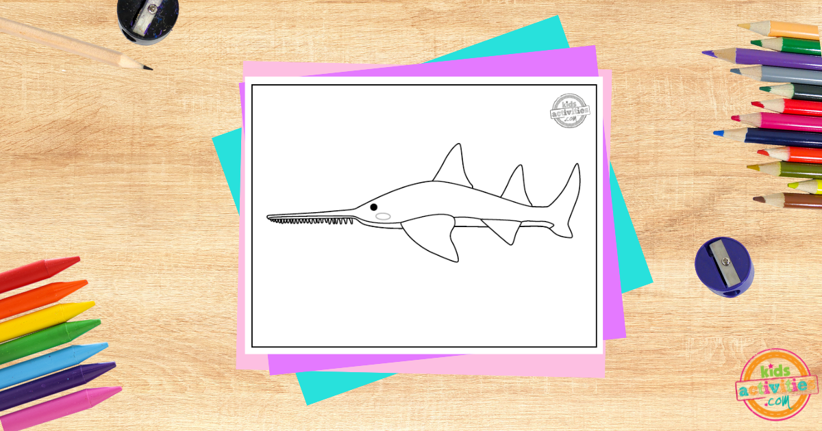 Coloriage de poisson-scie super cool