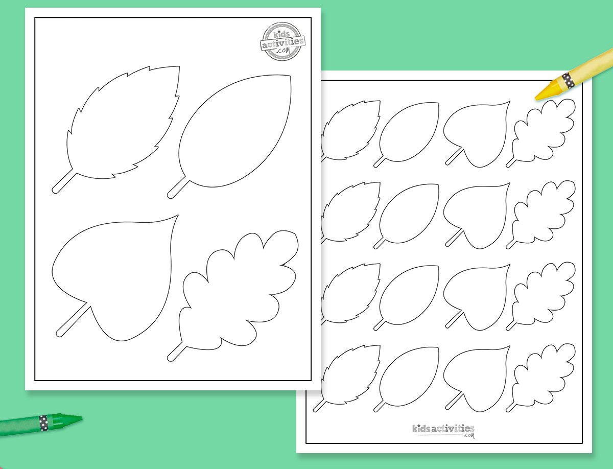 Modèle de feuille imprimable pour l’artisanat d’été et d’automne