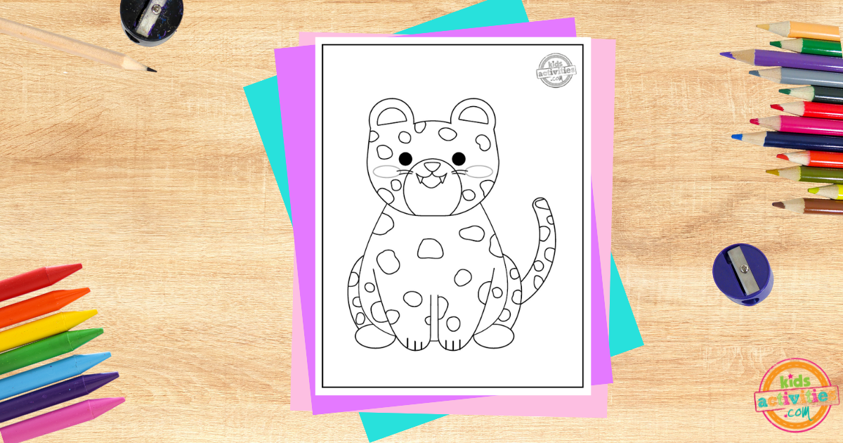 Adorable page de coloriage gratuite de Jaguar