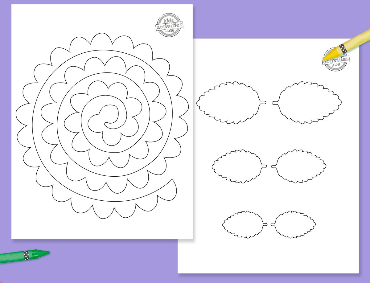 Roses en papier – Modèles imprimables gratuits