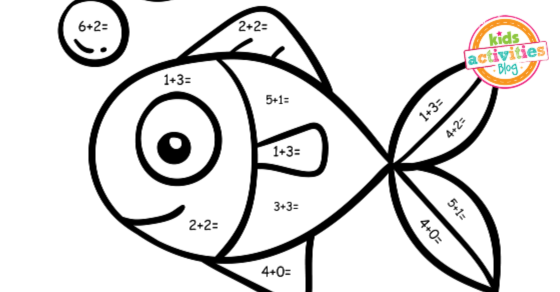 Coloriage par numéro d'addition gratuit à imprimer