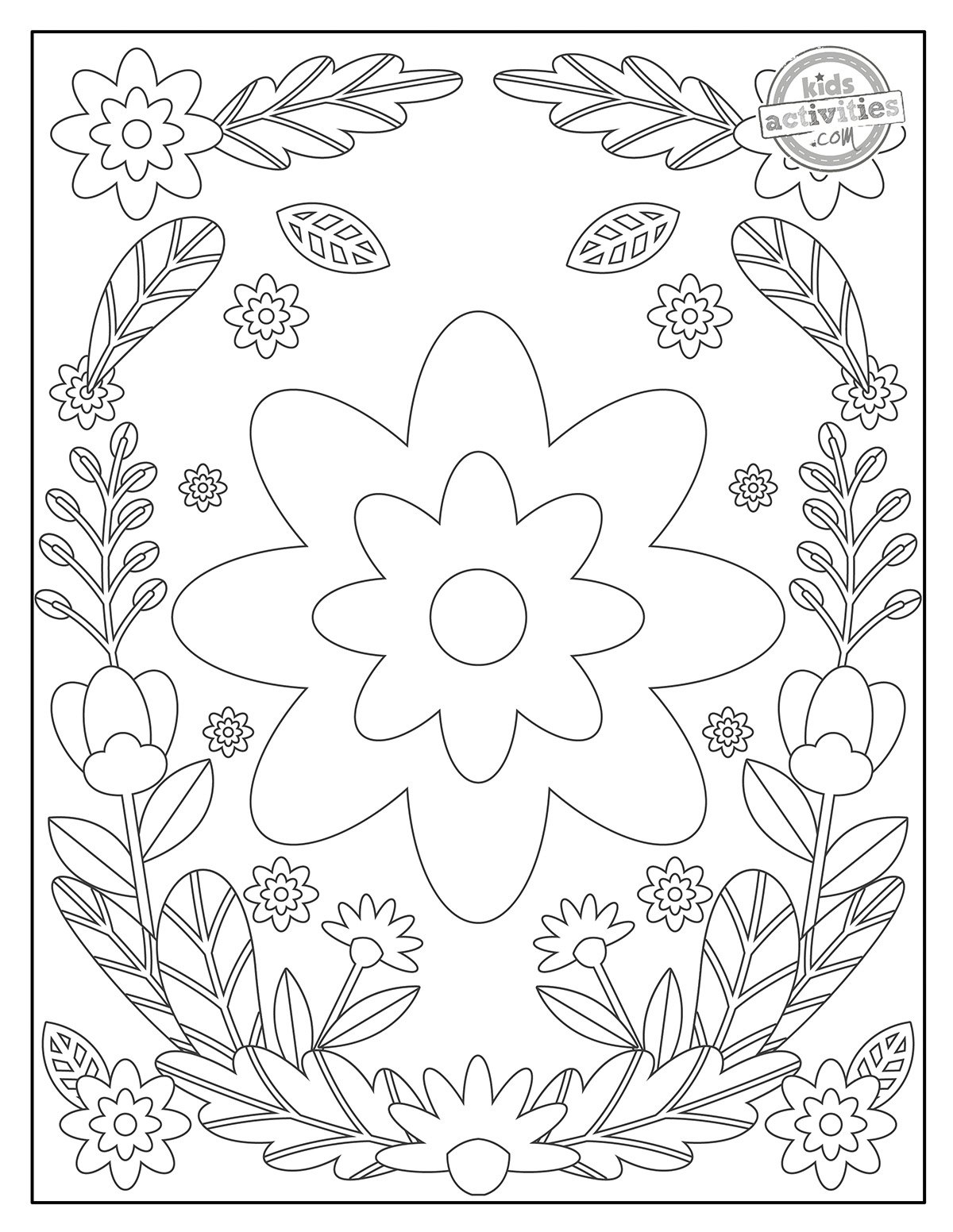 Pages à colorier d'art symétrique imprimées en noir et blanc avec un thème de papillon et de fleur, imprimables pour enfants et adultes. version pdf imprimée du blog d'activités pour enfants.