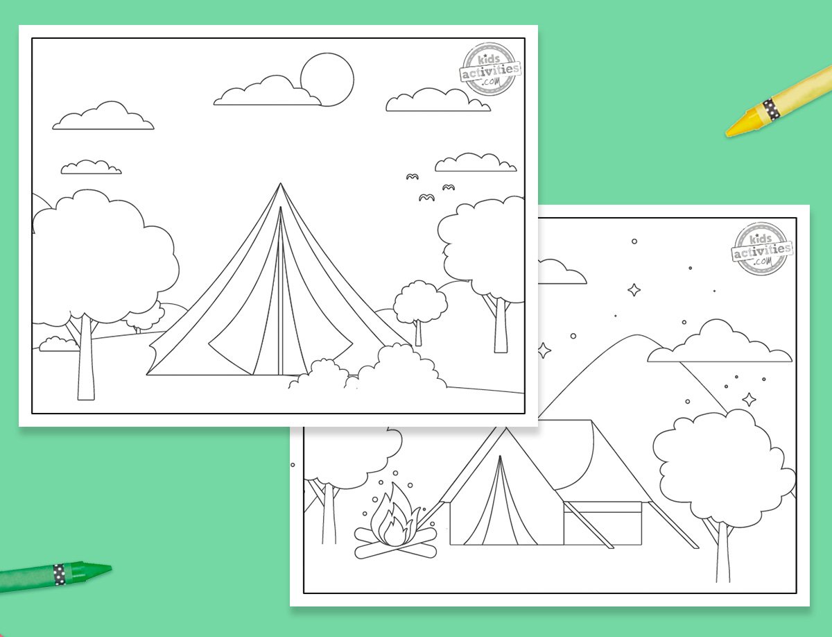Coloriages de camping – Imprimables gratuits pour les enfants