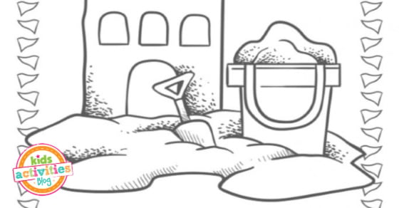 Coloriage de plage gratuit à imprimer