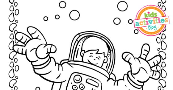 Coloriage d'astronaute gratuit à imprimer