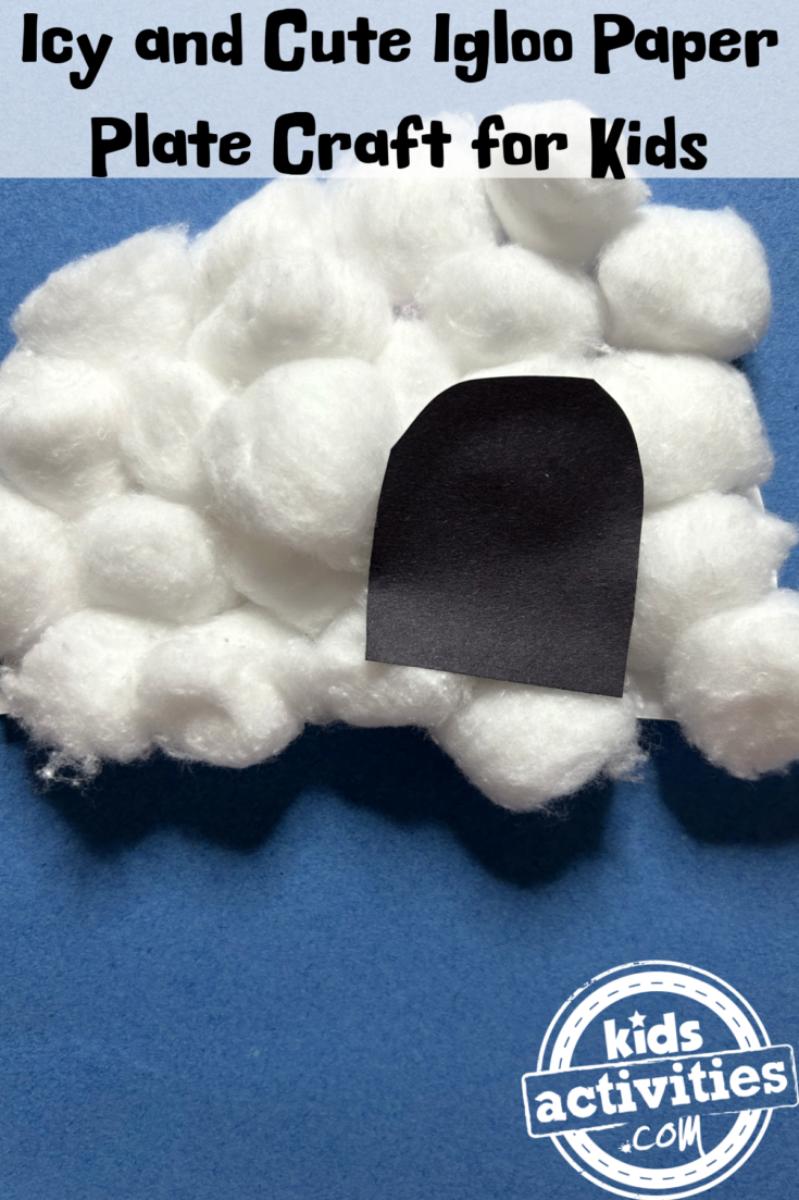 Bricolage avec une assiette en papier Igloo