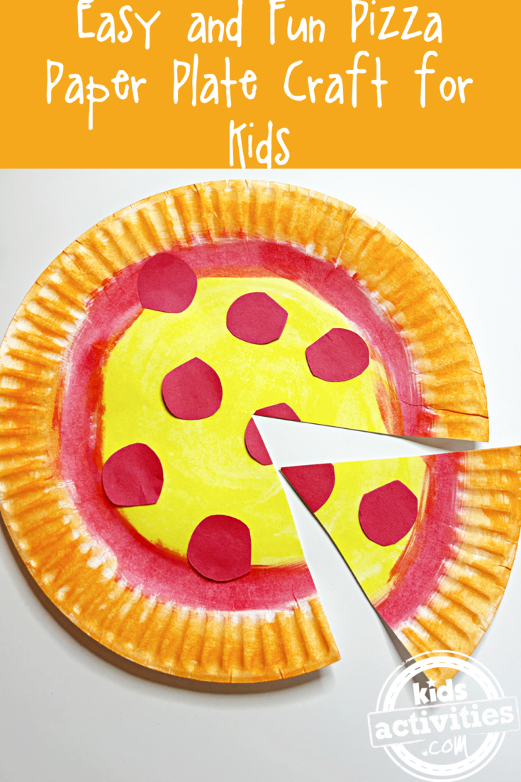 Bricolage avec une assiette en papier pour pizza