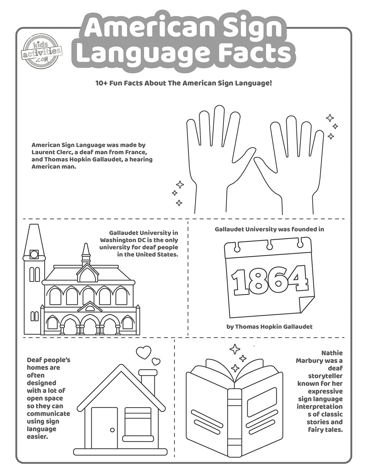 Faits sur la langue des signes américaine, page 1 - Blog Kids Actives.
