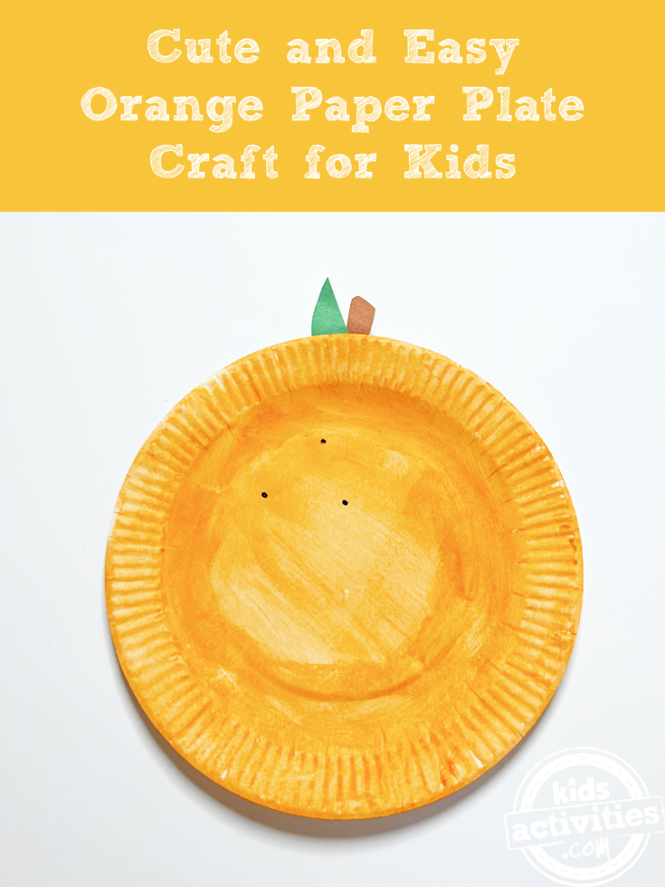 Bricolage avec une assiette en papier orange