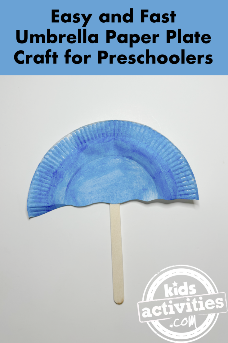 Bricolage avec une assiette en carton et un parapluie