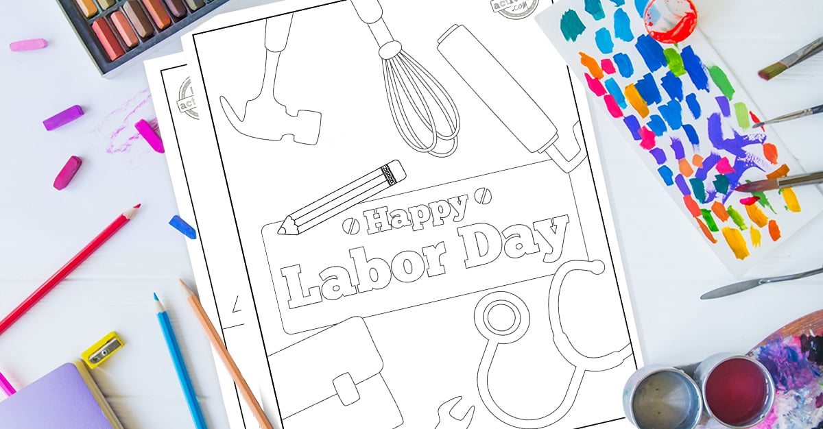 Coloriages imprimables gratuits pour la fête du travail pour les enfants