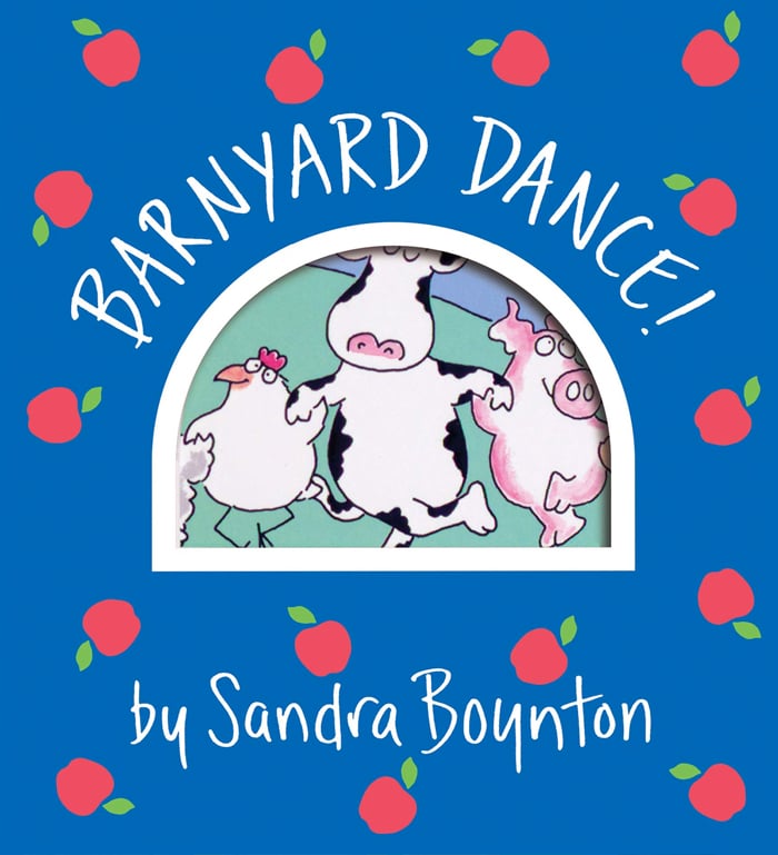 histoire d'animaux pour enfants - danse de basse-cour ! Par Sandra Boynton avec des vaches, des cochons, des poulets et des pommes