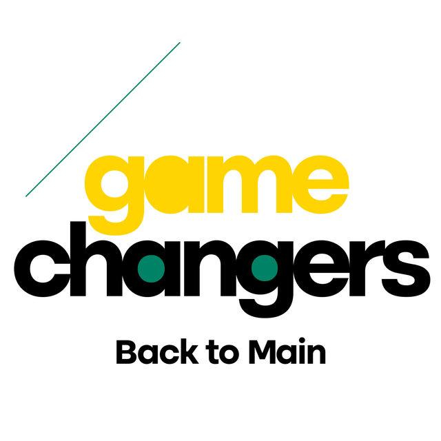 Logo pour « Game Changers » avec une invite de navigation.