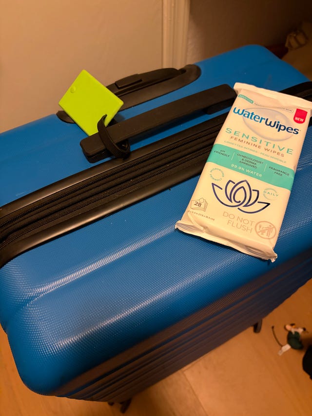 lingettes avec valise